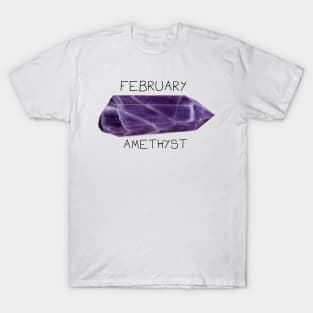 Amethyst Crystal February Birthstone T-Shirt